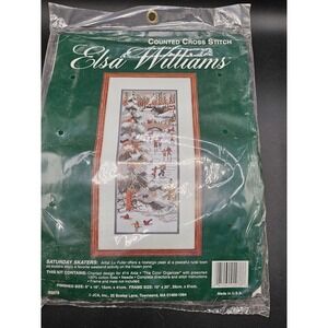 Elsa Williams Saturday Skaters Counted Cross Stitch Kit 02078 Lu Fuller Winter